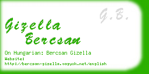 gizella bercsan business card